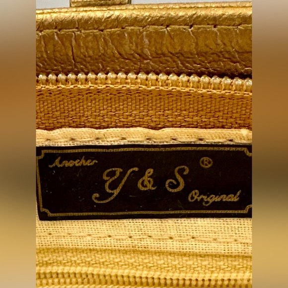 VTG - “Another Y&S Original” - Gold Mesh & Leather - Evening Bag - VGUC - Picture 16 of 17